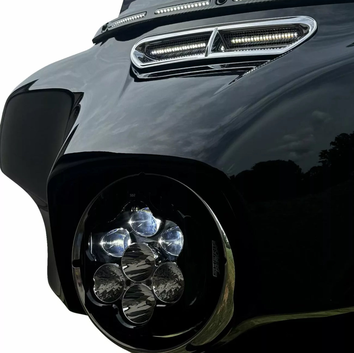 Shark Demon™ Performance LED Headlight for Street Glide and FXRT